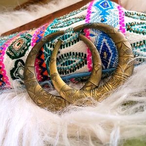 🌼50% OFF if you BUNDLE Large Brass Hoops